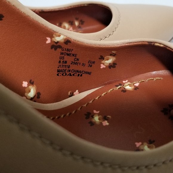 COACH Beechwood Leather Pointed Toe Waverly Pumps - Picture 8 of 8